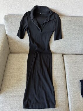 Zara Black Polo Midi Dress